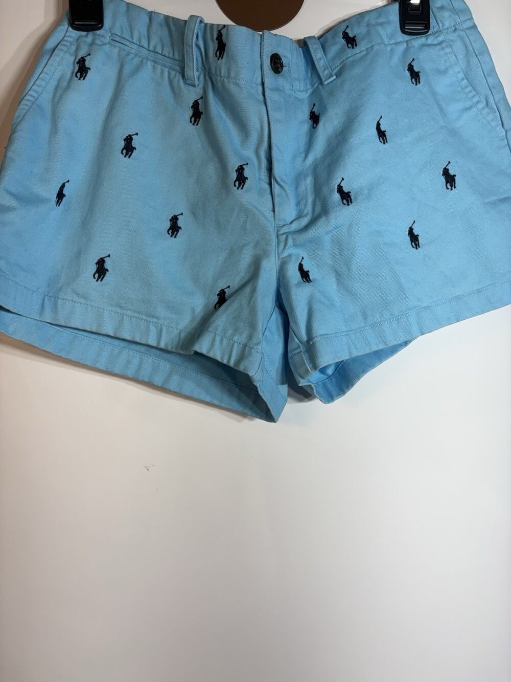 Polo Ralph Lauren SPORT blue pony all over embroidered shorts size 6